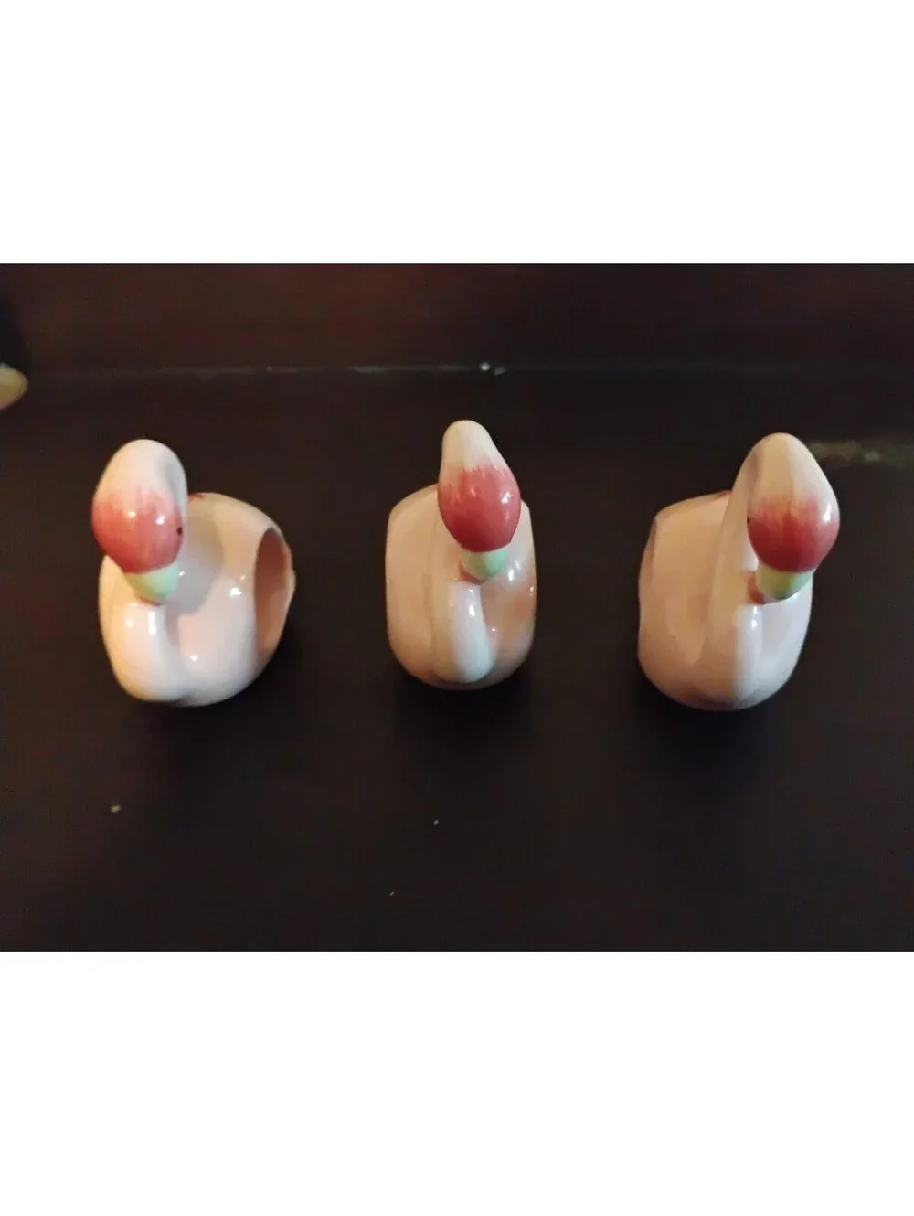 Vintage Target Home Pink Flamingo Ceramic Napkin Rings Set of 3 Table Decor